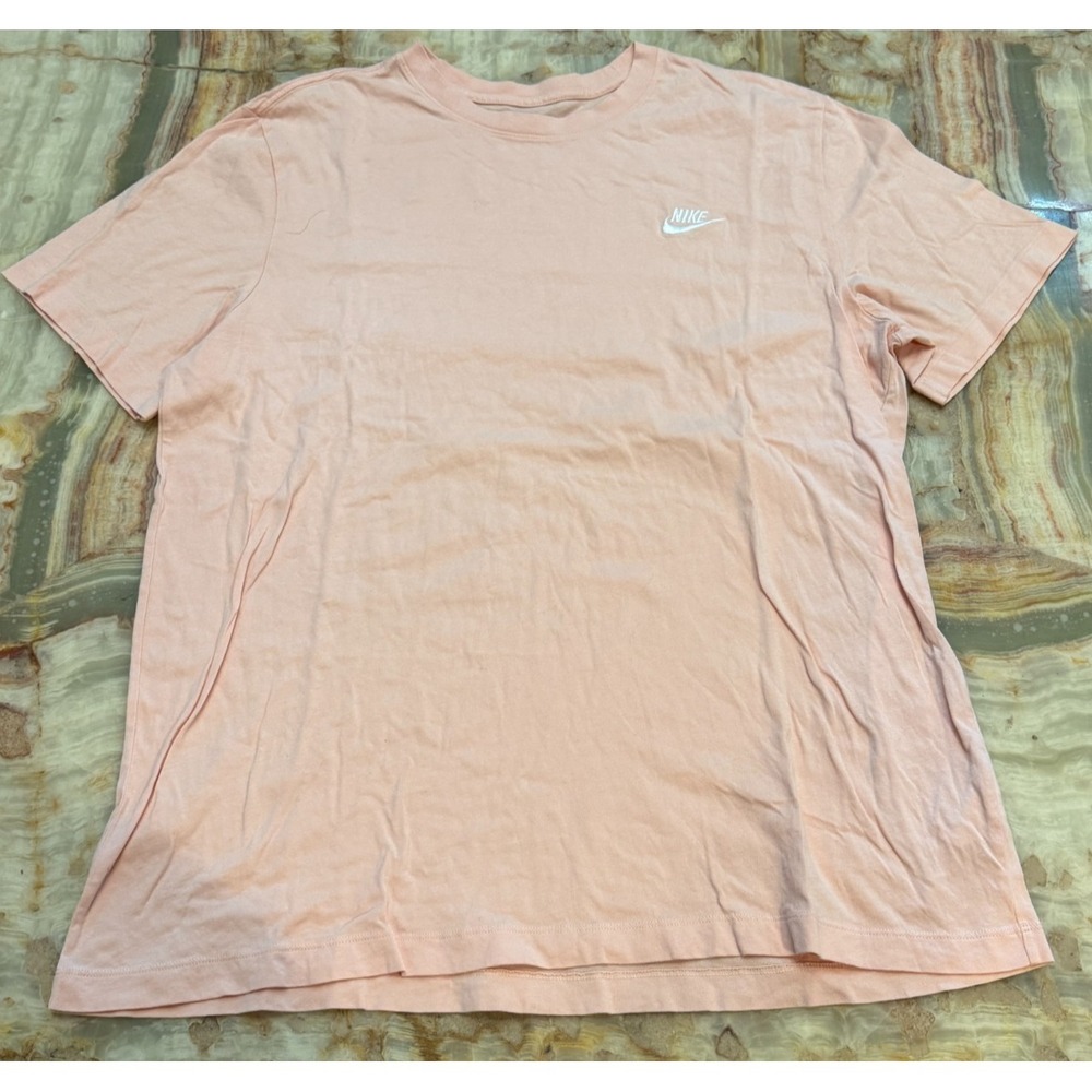Nike Mens Sportswear Club T-Shirt Pastel Pink Short Sleeve Y2K Casualwear XL